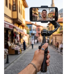 Telefon Gimbal Stabilizer Video Sabitleyici Vlog Çekim Atı