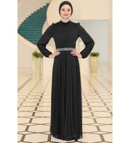 Dila Tesettür Abiye Siyah