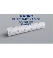 KABRO 64x90 cm Askısız Düz Flipchart Kağıdı 50'li Toplantı, Sunum ve Eğitim Kağıdı