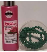 Rose City Doğal Gülsuyu 200 ml Alana Rose City Gül Kokulu 99lü Koyu Yeşil Namaz Tesbihi Hediye