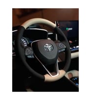 Toyoto Corolla Nubuk Alcantara Bej Deri Direksiyon Kılıfı