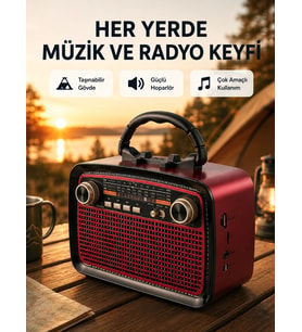 Kablosuz Bluetooth Hoparlör – Yüksek Ses Kalitesi, Uzun Pil Ömrü, Fm Ve Am Radyo Fonksiyonu