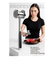 Et Dövücü Tokmağı Profesyonel Paslanmaz Çelik Marinasyon Çekici & Zeytin Kırıcı - 22 Cm 722521