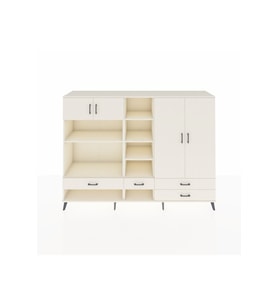 Hyperion Dolap 12 Raflı 4 Çekmeceli 4 Kapaklı 220x44x163 Aytaşı-Aytaşı