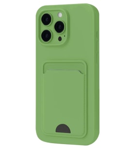 iPhone 16 Pro Kılıf Kelvin Kartvizitli Silikon - Açık Yeşil