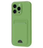 iPhone 16 Pro Kılıf Kelvin Kartvizitli Silikon - Açık Yeşil