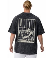 Linkin Park Rock Metal Müzik Grubu Sırt Baskılı Unisex Oversize Vintage Yıkamalı Tişört