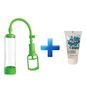 Pretty Love Yeşil 20 CM Vakum Penis Pompası + 50 ml WET Jel Hediyeli