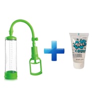 Pretty Love Yeşil 20 CM Vakum Penis Pompası + 50 ml WET Jel Hediyeli