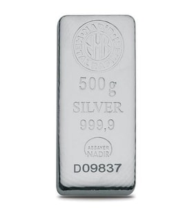 500 Gram Gümüş Külçe