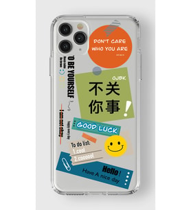 Iphone 11 Pro Max Uyumlu Good Luck Tasarımlı Şeffaf Telefon Kılıfı