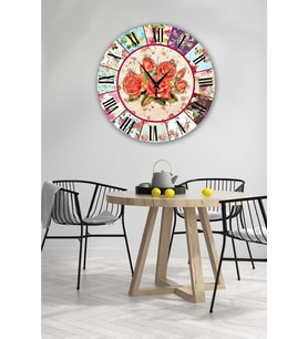Bilge Retro Tasarımlı Duvar Saati 40x40cm