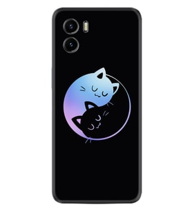 Vivo Y15S Y32 Y33S Y51 Y53S Kılıf Desemli Silikon Love Cats 1604