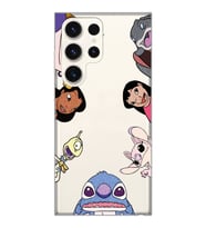 Samsung Galaxy S23 ULTRA Uyumlu Stitch Tüm Karakterler Tasarımlı Şeffaf Telefon Kılıfı