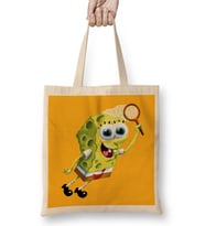 Spongebob Süngerbob 04 Bez Çanta Uzun Saplı