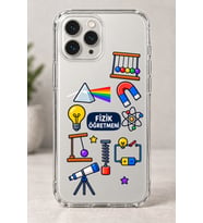 2D Fizik Öğretmeni Desenli iPhone 11 Pro Şeffaf Telefon Kılıfı