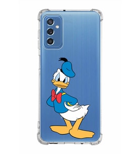 Samsung Galaxy M52  Köşe Korumalı Antişok Kapak Donald Duck Tasarımlı Şeffaf  Kılıf