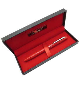 Signator® T527 Kırmızı Krom Roller Kalem  İsme Özel Kalem  Hediyelik Kalem (Karışık)