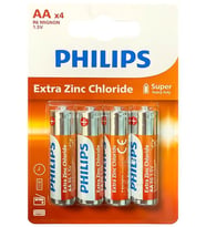 Philips Çinko AA Kalem Pil 1.5V 4lü Blister Paket R6L4B