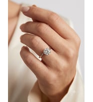 Kadın Moissanite Tek Taş Model Tasarım Detay Gümüş Yüzük