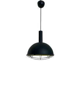 Dylight Retro Metal Dekoratif Rustik Kafesli Siyah Tekli Sarkıt Avize Çap 30 cm
