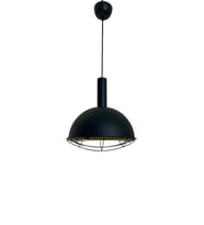 Dylight Retro Metal Dekoratif Rustik Kafesli Siyah Tekli Sarkıt Avize Çap 30 cm
