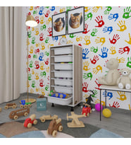 Kenzlife sepetli mutfak dolabı ruberu crd 098x45x30 banyo oyuncak çamaşır beyaz 7 li sepet (Karışık)