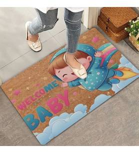 Valerine Life Hoş Geldin Bebiş Welcome Kapı Önü Paspası 45x70cm