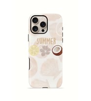 iPhone 16 Pro Max Vorian Çift Katmanlı Kılıf Coconut Summer Notes