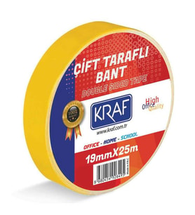 Kraf Çift Taraflı Bant 19 mm x 25 mt 