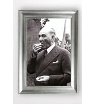 Gümüş Çerçeveli Atatürk Tablo cv880