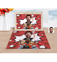 BK Gift Kişiye Özel Erkek Baterist Karikatürlü 1000 Parça Profesyonel Puzzle-1