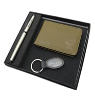Signator D360 İsme Özel Set - Deri Kartlık + Anahtarlık  + Kalem Seti  İsme Özel Hediyelik Set (Karışık)