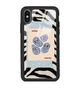 iPhone Xs Zebra Emoji Tasarımlı Glossy Telefon Kılıfı