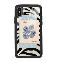 iPhone Xs Zebra Emoji Tasarımlı Glossy Telefon Kılıfı