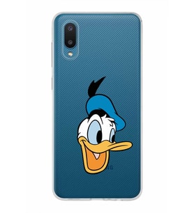 Samsung Galaxy A02  Kapak Donald Duck Tasarımlı Şeffaf Silikon Kılıf