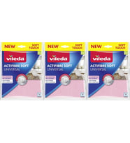 Vileda Actifibre Soft Universal New Soft Touch (Paket içi 2 Li) (3 Lü Set)