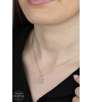 Union Swarovski Zirconia Kadın Kar Tanesi Gümüş Kolye