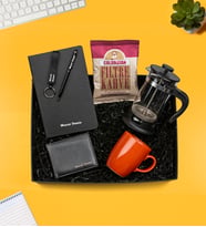 Sevgiliye Hediye Kişiye Özel Defter Kalem Anahtarlık Cüzdan ve Fincan Bardak French Press Matara Kahve Set