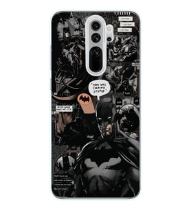 Redmi Note 8 Pro Uyumlu Batman Aesthetic Tasarımlı Şeffaf Telefon Kılıfı