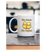 "Siz Hepiniz Biz İkimiz " Hediye Kupa Bardak (Beyaz)