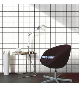 6 Adet 60x30cm Çizgili Beyaz Kare Yapışkanlı Karavan Banyo Wc Duvar Kaplama Paneli Four Shiny-24