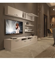 Decoraktiv Trendstyle 5220 Slm Tv Ünitesi Tv Sehpası - Parlak Beyaz