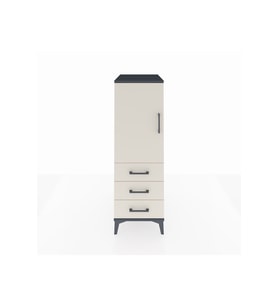 Kronos Dolap 2 Raflı 3 Çekmeceli Tek Kapaklı 44x59x134 Antrasit-Aytaşı