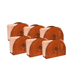 Peçetelik Ahşap Firma Logolu 6'lı Set Cafe Restoran İçin ''6 Adet Fiyatıdır'' 15cm x 12cm Firma Logolu veya boş alabilirsiniz