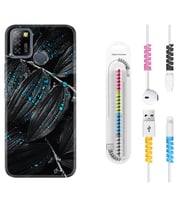 INFINIX Smart 4 5 6 Zero 8 S5 Pro Kılıf Kablo Koruma Spiral Silikon Foid Green 1643