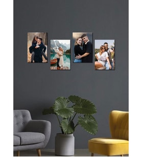 Kişiye Özel 4 Fotoğraflı Dikdörtgen Mdf Tablo