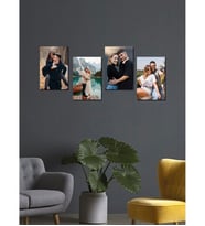 Kişiye Özel 4 Fotoğraflı Dikdörtgen Mdf Tablo