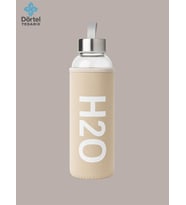 H2o Kılıflı Cam Matara 500 Ml Turuncu