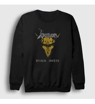 Presmono Unisex Siyah Goat Venom Sweatshirt 121843tt